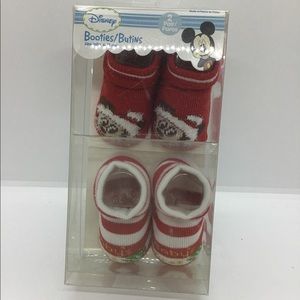 Disney - Baby Booties - Sz 6-12 Months - 2 Pairs